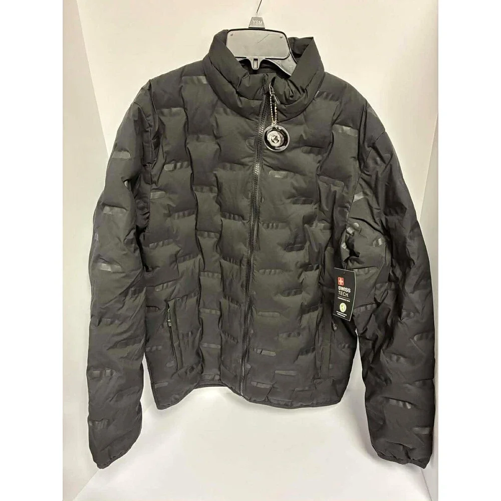 Swiss‎ Tech Boys Winter Puffer Jacket Coat in Black NWT S/CH (34-36)